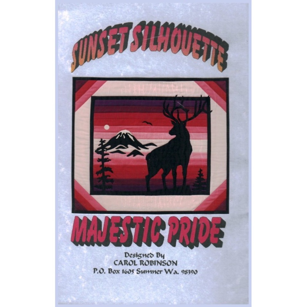 Vintage 1994 Carol Robinson Sunset Silhouette Majestic Pride Elk Quilt Pattern